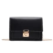 2 Pcs Pattern Fashion Women Solid Color Hasp HandBag Solid Color Shoulder Bag Messenger Bag Chain Strap Small Square Shoulder Bag