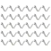 30pcs 7.75x10x45mm Single Button V-Shaped Paddle Snap Spring Clips Solid Head
