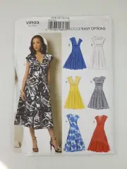 Vogue Sewing Pattern 9103 V9103 Misses Lined Dress 6 styles Size 6-14 NEW