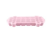 Silicone Ice Tray Mould with Lid 26 Grids Storage Box DIY Baby Food Pudding Mold-Pink