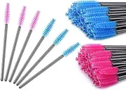 Mascara Brush 200 Pcs,ArRord Mascara Wands Eyelash Eyebrow Brushes Applicator Eye Makeup Tool Pink Blue