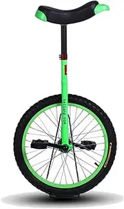 Adjustable Unicycle 14"/16"/18"/20" Inch Green Balance Exercise Fun Bike Fitness for Kid's/Adult's, Best Birthday Gift (Color, Green, Size, 16 Inch Wheel),Green,20 Inch Wheel Durable TDF