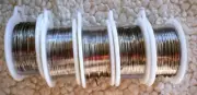 22 GAUGE NON-TARNISH SILVER PLATED TITANIUM WRAPPING WIRE (SPOOLED) 8 YARDS