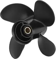 Jodriva 10.3x13in RH Boat Outboard Engine Propeller Aluminum Alloy 4pcs Blades Bigfoot 4 Stroke 25HP 30HP Outboard Engine Outboard Motor Propeller