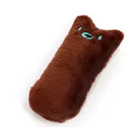 4PCS Teeth Grinding Catnip Toys Funny Interactive Plush Cat Toy Pet Kitten Chewing Toy Claws Thumb Bite Cat mint for Cats(Coffee)