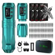 Wireless Tattoo Machine Kit Battery Pen With Portable Power Pack 1800mAh Needles