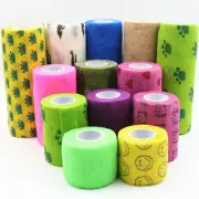 1 Roll of Elastic Bandage 4.5m Mixed Colour 10cm Dog Pet Grooming