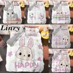 Cartoon Rabbit Bedding Sets Cute Lettered Duvet Cover Pillowcase Home Textile
