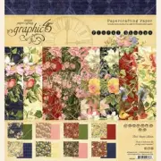 GRAPHIC 45 "FLORAL SHOPPE" 8X8 PAPER PAD FLORALS RETIRED SCRAPJACK'S PLACE