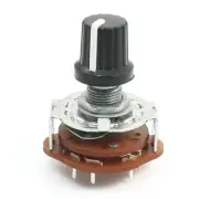 6mm Shaft Dia 5 Position 2P5T Band Channel Selector Rotary Switch