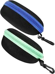 [TINEASUR] Travel Eyeglasses Organizer 2pcs Sunglasses Case Soft Interior Scratch-resistant Compact Stylish for