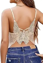 [Avidlove] Women Camisole Lace Spaghetti Strap Tank Top Tube Slim Basic Cami Tops