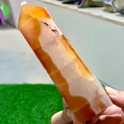 384G Natural and beautiful agate obelisk crystal tower for healing