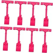 ARTIBETTER Sign Display Clip 8pcs Label Clamp Double Head Cards Clip Plastic for Office/Shop