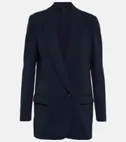 [Brunello Cucinelli] Brunello Cucinelli Single-breasted cotton-blend blazer AU 10 blue