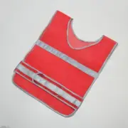 Military Issued High Visibility Safety Vest, Orange with Silver Reflective Tape