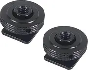 FEICHAO Cold Shoe Seat Hot Shoe Adapter 1/4 with Screw Hole Compatible with GoPro10 A7C XT4 ACTION2 (2Pcs)