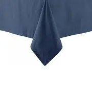 Ladelle Base Navy Linen Look 100% Cotton Tablecloth 150 x 265 cm