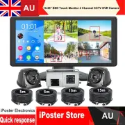 10.36" AHD Monitor BSD Touch Screen 4 Channel CCTV DVR Cameras For Van Bus Truck