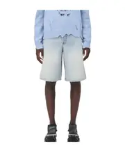 Alexander McQueen Stonewashed Denim Shorts IT52,IT50,IT48,IT46 washed blue