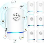 6 Packs Ultrasonic Pest Control Repeller, Electronic Pest Repellent Plug in Indoor for Insect Roaches Spider Ant Bug Rat Rodent Mouse Repellent for House Kitchen Garage Warehouse