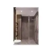 Fab Glass And Mirror Medium Rectangle Hooks Mirror 30"H X20"W Frameless, Copper