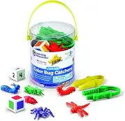 Learning Resources Take 10! Color Bug Catchers, Fine Motor Skills, For 2-4 Players, Ages 3+