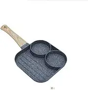 qwmvhfg， Frying Pot Pan Thickened Omelet Pan Non-Stick Egg Pancake Steak Pan Cooking Egg Ham Pans Breakfast Maker Cookware(2 Hole Suit)