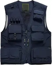 [Generic] Men's Unloading Tactical Vest Men's Photographer Multi-Pocket Vest Mesh Sleeveless Jacket
