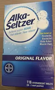 Alka-Seltzer Original Effervescent Antacid Tablets - 116 tb