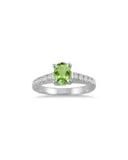 Gem Spark 14K 1.19 ct. tw. Diamond & Peridot Ring