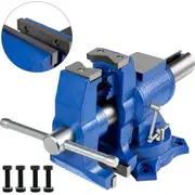 6-Inch Heavy Duty Bench Vise with 360° Swivel Base and High Clamping Force
