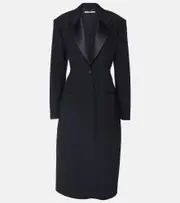[Stella McCartney] Stella McCartney Single-breasted coat AU 14 black