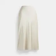 Long Satin Midi Skirt