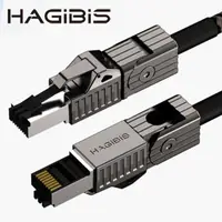 在飛比找momo購物網優惠-【HAGiBiS】CAT8 40Gbps 0.5M鋁合金變型