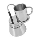 Moka Pot With Single Spout DIY Tube Coffee Pot Cup Set Outdoor Camping SG