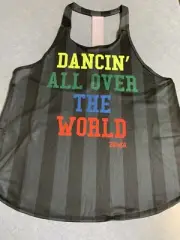 Zumba Wear dancing all over the world tank top Dance Fitness Workout NWT Small