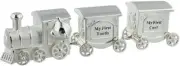 Baby Gifts WBM-GFT14 Harts Train with 2 Carriages Tooth and Curling Box Silver P