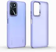 [DESSEN] Transparent Matte Mobile Phone Case for Oppo A16/A16s/OPPO A54s/OPPO A54 4G, Silicone Case with Shockproof Bumper Cover, Beautiful Robust Protective Case with Galvanised Frame, Lavender