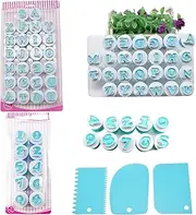 36 Pcs Cookie Cutter Set with Uppercase Letters, Numbers, and 3 Scrapers, Cake Decorating Tools for Baking, Ideal for Cakes and Cookies - Biscuit Mold Kit