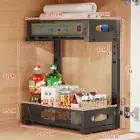 Under Sink Storage Organiser Shelf Spice Rack Pull Out Drawer Kitchen 2 Tier AU
