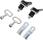 2 Sets Cabinet Lock Furniture Cam Locks Cabinet Push Lock Furniture Plunger Lock Cabinet Cam Locks Wardrobe Cylinder Lock Drawer Lock Retractable Cam Lock Cupboard Lock Zinc Alloy OSALADI