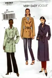 Vogue Sewing Pattern 9367 V9367 Womens Jackets Coats Size LRG-XLG-XXL NEW