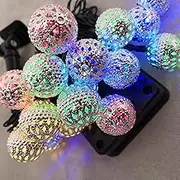 Christmas Lights, Globe String Lights,7m 50 LED Fairy String Lights Solar Powered for Outdoor,Party,Patio,Wedding,Bedroom,Christmas Tree (Multicolour)