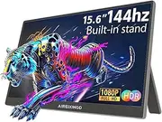 AIREIXINGD 15.6'' Portable Monitor 144HZ FHD 1080P Kickstand Portable Laptop Monitor IPS Computer External Screen USB C HDMI Display for PC MAC Phone Xbox PS5