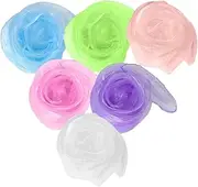 [TINEASUR] Chiffon Scarves Set 6pcs Silk Dance Scarves for Kids Sensory Items for Classroom Beach and Headwear