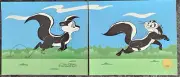Chuck Jones Le Pursuit Hand Signed painted Looney Tunes skunk cel Diptych COA