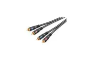 Goobay Stereo RCA Cable 2x RCA Double Shield OFC for Speakers/Hi-Fi Systems/Amplifiers/Home Cinema Systems/DJ mixing Console - Black