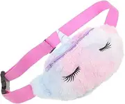 [ROMISBABA] 3 Pcs Cute Boys and Girls Fanny Bag Travel Chest Bag for Girls Cartoon Unicorn Design Plush Material