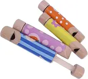 BCOATH 4pcs Slide Whistle for Fun Music Instruments for Wood Design for Music Learning and Entertainment Random Styles